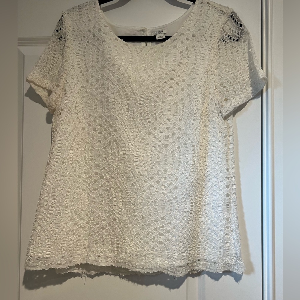 JCrew lace blouse. Size 8